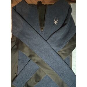 spyder quarter zip hoodie mens blue